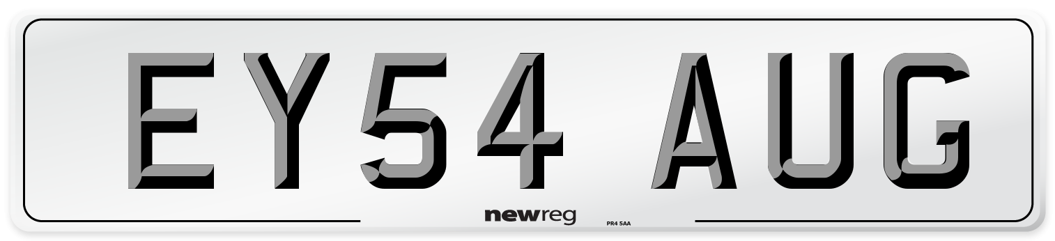 EY54 AUG Number Plate from New Reg